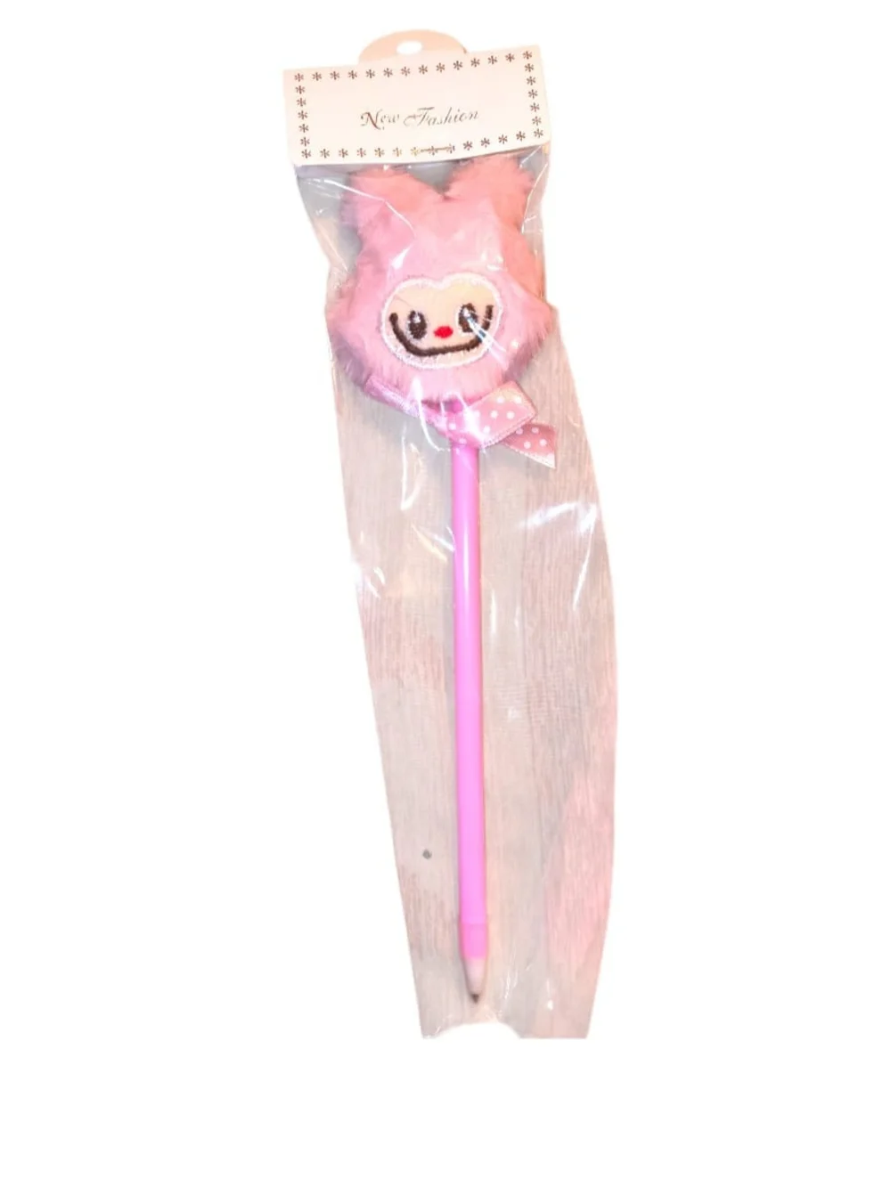 Plush Keychain & Accessories Set - Pink, Purple, White
